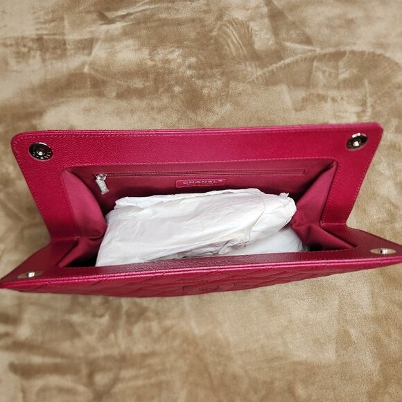 Chanel Dark Pink Clutch Bag 99568, Authentic - Picture 7 of 12